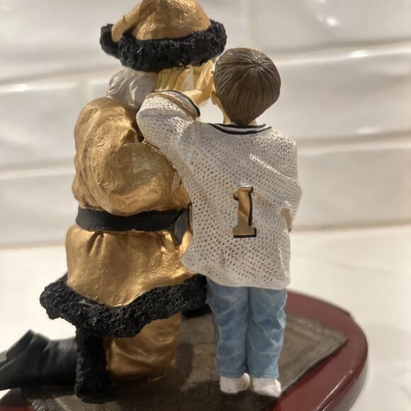 Georgia Tech Santa Collegiate Collectables Christmas 2001 Wood Base Stand Vtg - Picture 13 of 13